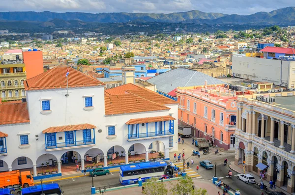 Vista Desde Aire Vieja Ciudad Cubana Barrios Históricos Con Casas — Foto de Stock
