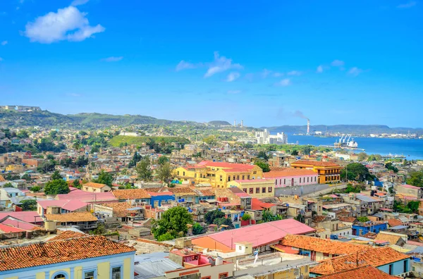 Vista Aérea Del Antiguo Puerto Ciudad Del Caribe — Foto de Stock