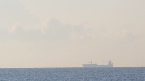 Logistyka Duży Statek Towarowy Kontenerami Morzu — Wideo stockowe