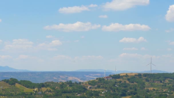 Panorama Vale Toscana Aldeia Nas Colinas — Vídeo de Stock