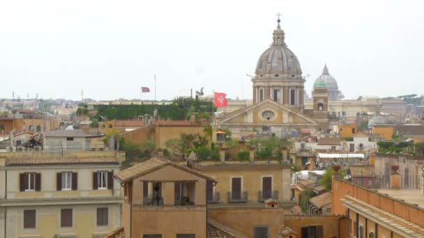 Panorama Takene Den Historiske Delen Roma – stockvideo