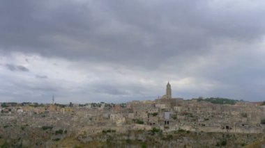 İyi akşamlar, İtalya Ortaçağ şehir Matera Panoraması. Europe