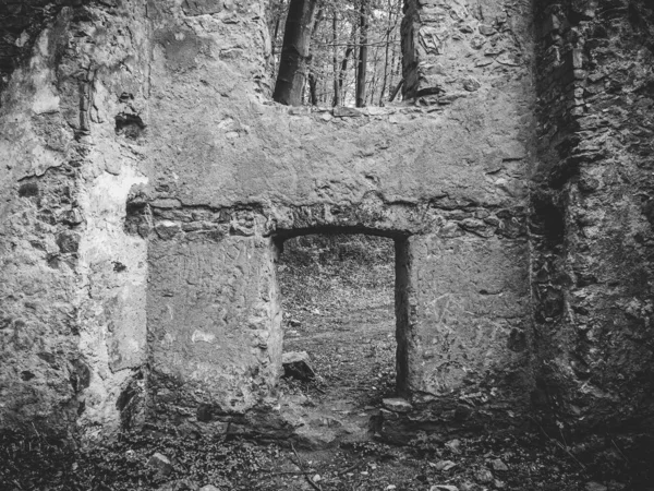 Стіна Старого Розбитого Будинку — стокове фото