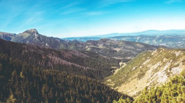Polonya Tatra dağlarının sonbahar manzarası