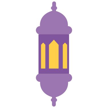 2D mor fener Ramazan geceleri için asılı, düz stil dekorasyon İslami etkinlikler için mükemmel, bayram festivalleri, partiler, kutlamalar ve özel arka planlar.