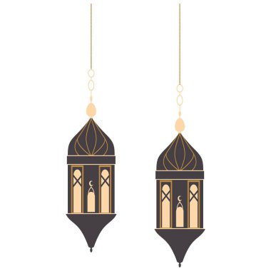 Zarif altın detaylara sahip 2D cami çizgili kubbe tasarımı, İslami mimari unsurlar için mükemmel, bayram posterleri, Ramazan dekorasyonları ve Arapça şablonlar.