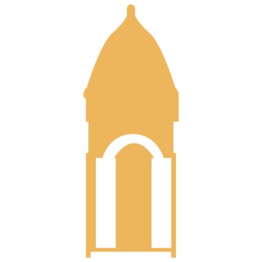 İnce şekilli ve kubbeli 2D altın kule tasarımı, İslami mimariyi, camiyi, ramazan mirasını, Arap kültürünü ve ruhaniliğini temsil ediyor..