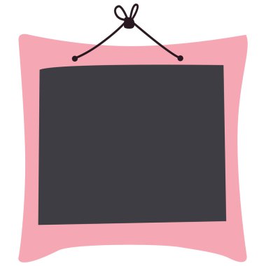 2d pembe çerçeveli karatahta tasarımı, sınıflar, çocuk dekorasyonları, kafeler, dükkanlar, menüler, etkinlikler, hatırlatmalar, notlar ve yaratıcı projeler için mükemmeldir..