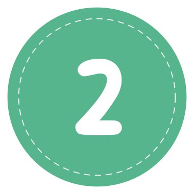 2d yeşil numara daire tasarımı, modern projeler, eğitim kullanımları, yaratıcı düzenler, dekoratif şablonlar ve soyut kompozisyonlar için cesur minimal element.