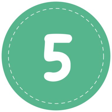 2d yeşil numara tasarım, projeler için kalın yuvarlak element, şık planlar, yaratıcı şablonlar, eğitici grafikler ve modern dekoratif sayı ihtiyaçları.