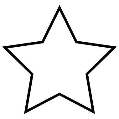 2d düz yıldız ögesi, siyah özet, minimal soyut biçim, düzen, şablon, dekorasyon, eğitim grafikleri ve modern yaratıcı tasarım projeleri için harika.