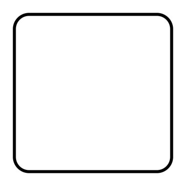 2d yuvarlak kare çerçeve siyah ana hatlı, minimal biçim, düzen, projeler, dekoratif şablonlar, modern arka planlar, yaratıcı tasarımlar ve soyut grafikler için kullanışlı.