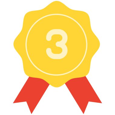 Madalyalar, ödüller, yarışmalar, başarılar, sıralamalar veya temiz tasarım projeleri için mükemmel 2d altın kazanan üç numaralı kurdele..