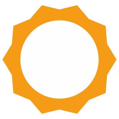 2d güneş patlaması çerçeve şekli, dekorasyon, rozetler, etiketler, satış etiketleri veya grafik tasarım projeleri için idealdir.