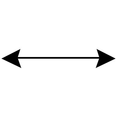 2d kalın şekilli çift başlı ok, yön, yön bulma, diyagramlar, tasarım projeleri, yaratıcı sanat eserleri ve grafik tabelaları için mükemmel..