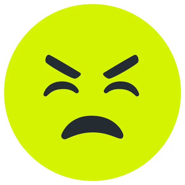 Yaratıcı tasarım, dijital grafikler, ikonlar, duygusal projeler ve modern sanat eserleri için uygun, ifade edici emoji tarzında tiksinti ifadesi ile 2D yüz..