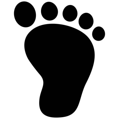 2d insan ayak izi ikonu tasarımı sol ve sağ ayak izlerini, yürüyen izleri, yol işaretlerini ve yaratıcı projeler için iz adımlarını gösterir.