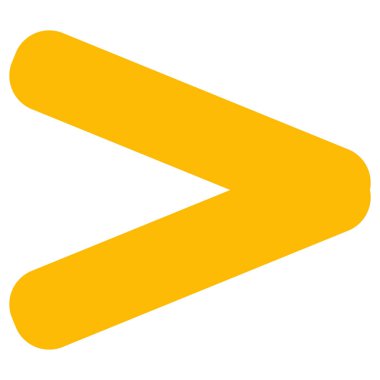 Matematiksel eşitsizlik işareti, soyut sarı şekil, asgari simge ve yaratıcı veya eğitici projeler için denklem ögesini gösteren işaret sembolünden 2d daha büyük.