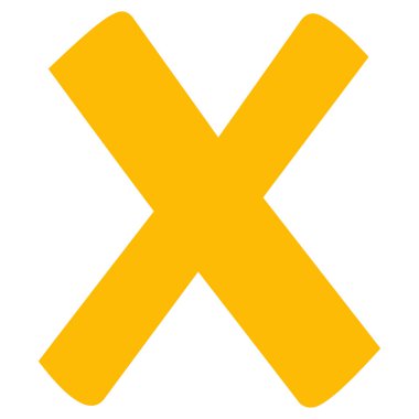 Matematik değişkeni işareti, çarpma sembolü, soyut sarı şekil ve eğitim ve yaratıcı projeler için minimal form içeren 2d harf x tasarımı.