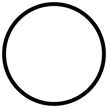 2d basit siyah daire ana hatları, boş yer tutucu, çerçeve, sınır, şekil, seçenek seçici, arayüz elemanı veya geometrik yuvarlak sınır tasarımını temsil eder.