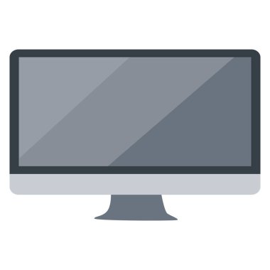 2D teknoloji bilgisayar ekran tasarımı karikatür tarzında, aygıt kavramları, dijital çalışma, modern ofis temaları, yaratıcı içerik ve medya kullanımı için uygun.