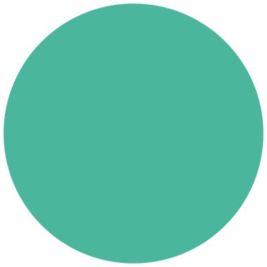 Çizgi film tarzında 2d daire geometrik şekil, yuvarlak form tasarımı, matematik öğrenimi için mükemmel, yaratıcı paketler, projeler ve dijital eğitim içeriği.