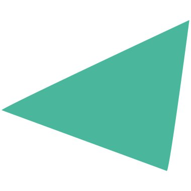 2d yeşil düzensiz üçgen şekil minimal tarzda, modern soyut projeler, arka planlar, tasarım elemanları, geometri figürleri, desenler ve semboller için mükemmel.