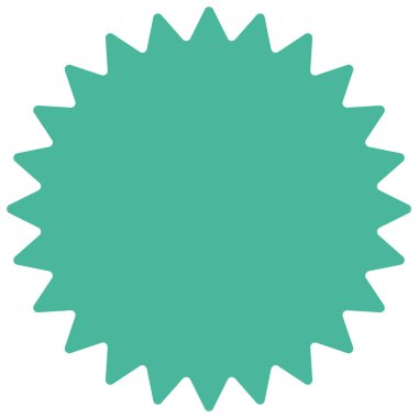 2d yeşil ikositetagram yıldız şekli sivri kenarlı, soyut tasarımlar için mükemmel, modern minimal projeler, dekoratif desenler, semboller ve grafikler.