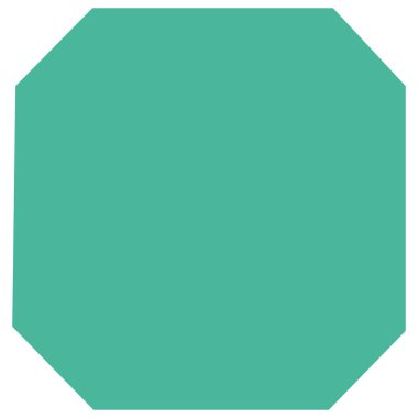 2d yeşil okton çokgen biçimi, soyut projeler, arka planlar, modern tasarım modelleri, geometrik şekiller, grafikler ve semboller için idealdir..