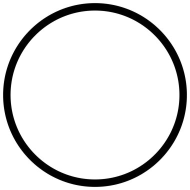 2d siyah daire şekil tasarımı basit minimal formda, soyut dekorasyon, arka plan, geometri desenleri, tasarım projeleri, şekiller, semboller ve grafikler için idealdir..