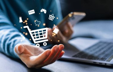 Çevrimiçi moda alışverişi, dağıtım, satış, alım, satın alma, dijital pazarlama, sipariş ürünü ve E-ticaret, süpermarket, kredi kartı, sme, çevrimiçi platformlardan online alışveriş