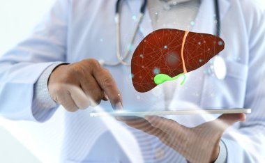 Doktor, dizüstü bilgisayar kontrolü, karaciğer sağlığı tedavisi, karaciğer kanseri, kanser, bağış karaciğeri, hastalık, bağış, Hepatit, siroz, Hepatit B virüsü, HBV, aşı, sigorta, hastane