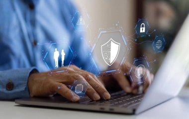 Kilit simgesi dijital ağ güvenliği, şifreleme, bilgi gizliliği çevrimiçi güvenlik, siber savunma, güvenli iletişim, teknoloji yeniliği, hacker önleme