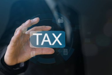 Vergi teknolojisi olan kişiler çevrimiçi sistem, işletme finans yönetimi, vergi iade süreci, muhasebe ve mali planlama, gelir analizi, hesaplama, fıçı, elektronik ödeme, vergi iade politikası