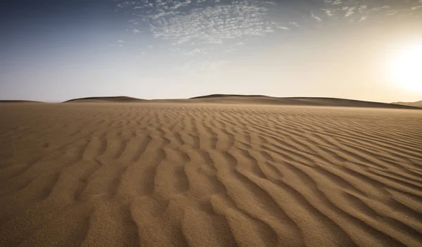 Liwa Desert Naplemente Alatt Homok Vihar — Stock Fotó