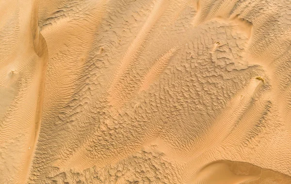Luchtfoto Van Zandduinen Woestijn Buurt Van Dubai — Stockfoto