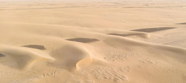 Zandduinen Die Betrekking Hebben Een Weg Buurt Van Dubai — Stockfoto