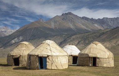 Yurts Kırgızistan kırsal kesimde