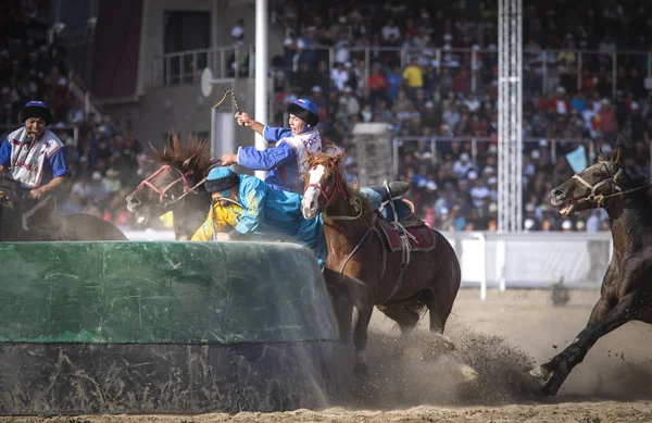 Göl Issyk Kul Kurgyzstan Eylül 2018 Kok Boru Bir Oyunu — Stok fotoğraf