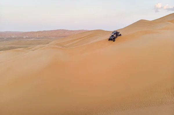 Aerial View Dune Buggy Riding Liwa Desert Abu Dhabi — Stock Photo, Image