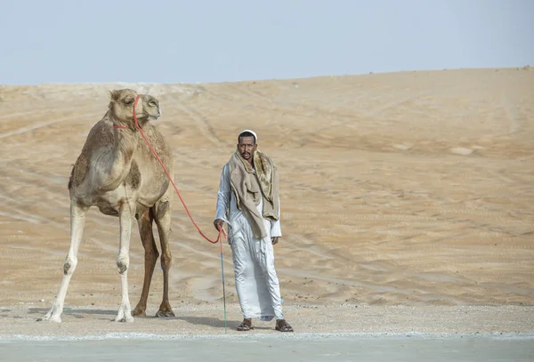 Madinat Zayed Émirats Arabes Unis Décembre 2018 Homme Avec Son — Photo