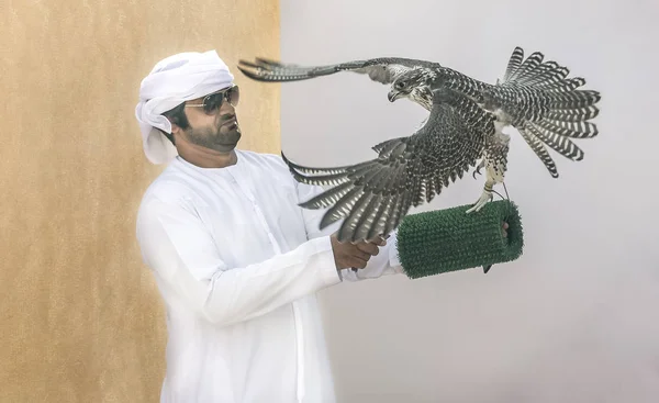 Madinat Zayed Emirati Arabi Uniti Dicembre 2018 Uomo Emirati Addestra — Foto Stock
