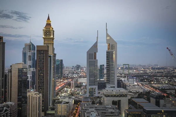 Dubai Єднані Арабські Емірати Січня 2018 Різні Знаменитий Хмарочосів Зайнятий — стокове фото