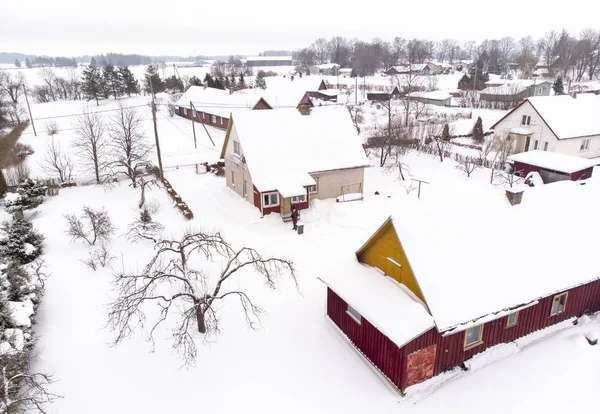 Vista Aerea Delle Case Pajusti Village Estonia — Foto Stock