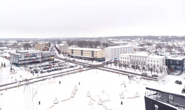Раквере Эстония Февраля 2019 Года Вид Воздуха Центр Города Раквере — стоковое фото