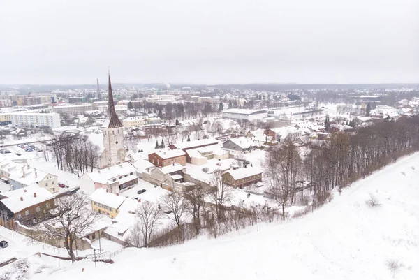 Aerial View Old City Rakvere Lanne Viru County Estonia — Stock Photo, Image