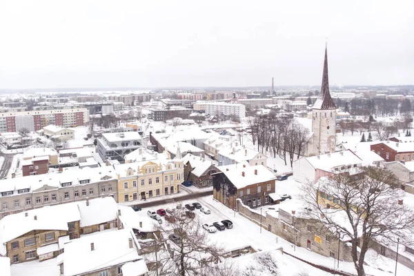 Vista Aérea Ciudad Vieja Rakvere Lanne Viru County Estonia — Foto de Stock