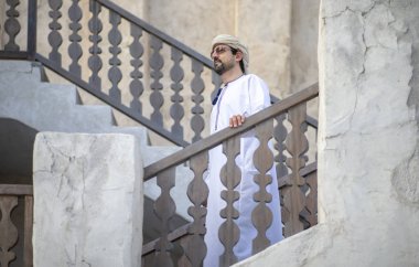 geleneksel kostüm eski Al Seef bölümünde Dubai, Suudi Arabistan, Arap adam