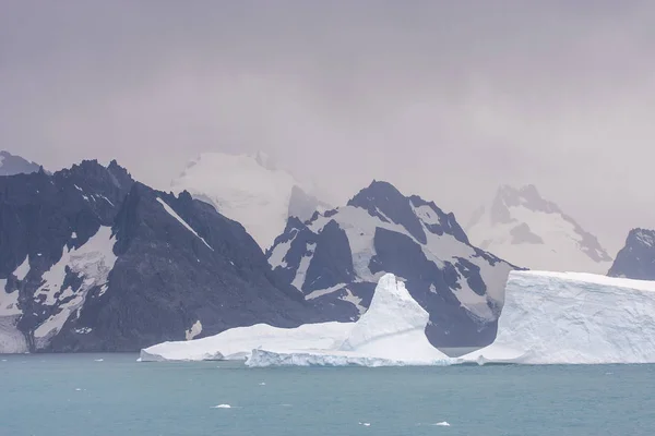 Iceberg Nelle Acque Antartiche Vicino All Isola Della Georgia Del — Foto Stock