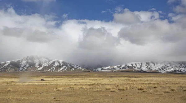Voiture Conduite Dans Paysage Mongolie Occidentale — Photo